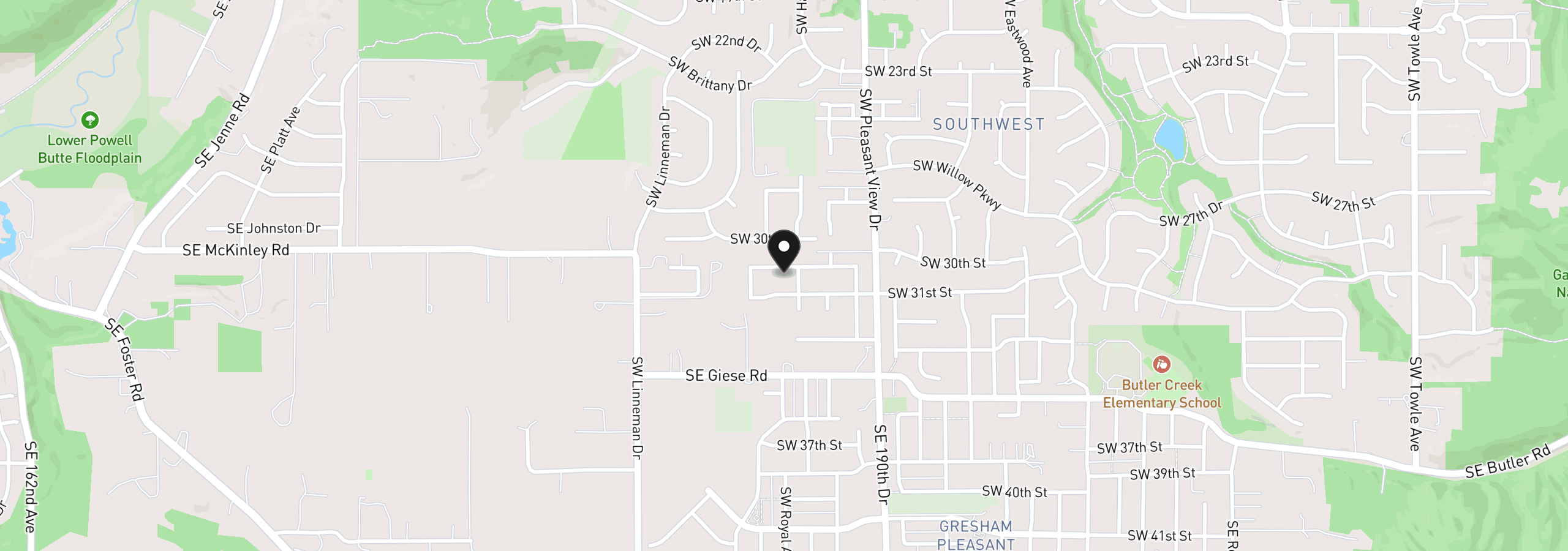 Map showing the location of 3746 SW McKinley St, Gresham, OR 97080