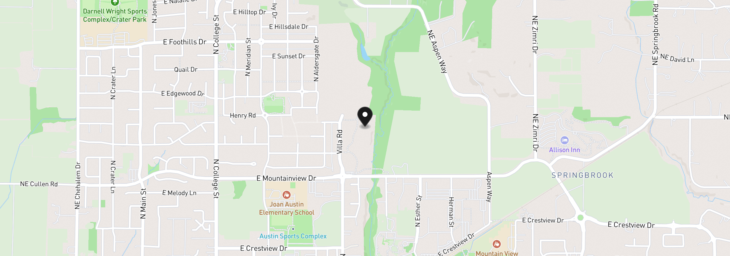 Map showing the location of 1307 E Canto St, Newberg, OR 97132