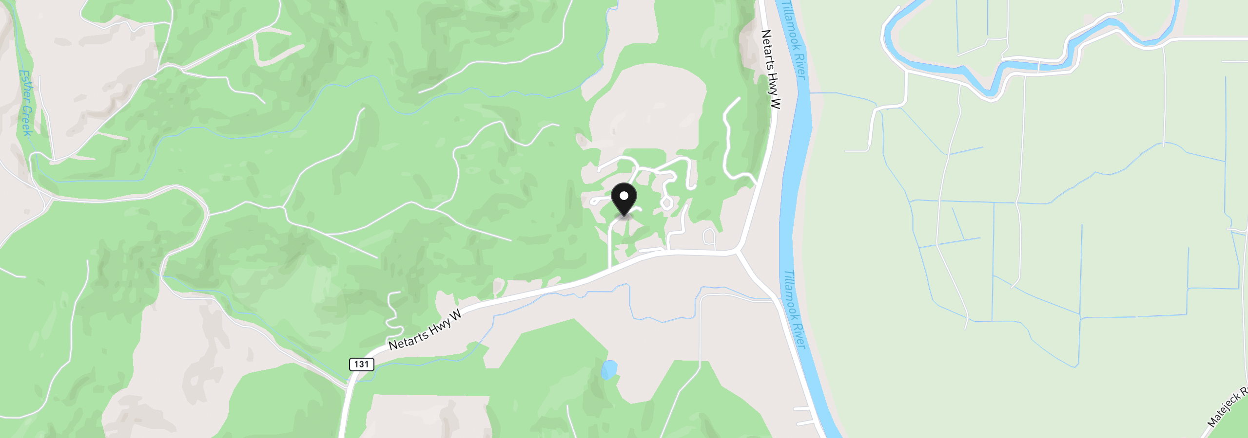 Map showing the location of 1915 Deer Rd, Tillamook, OR 97141