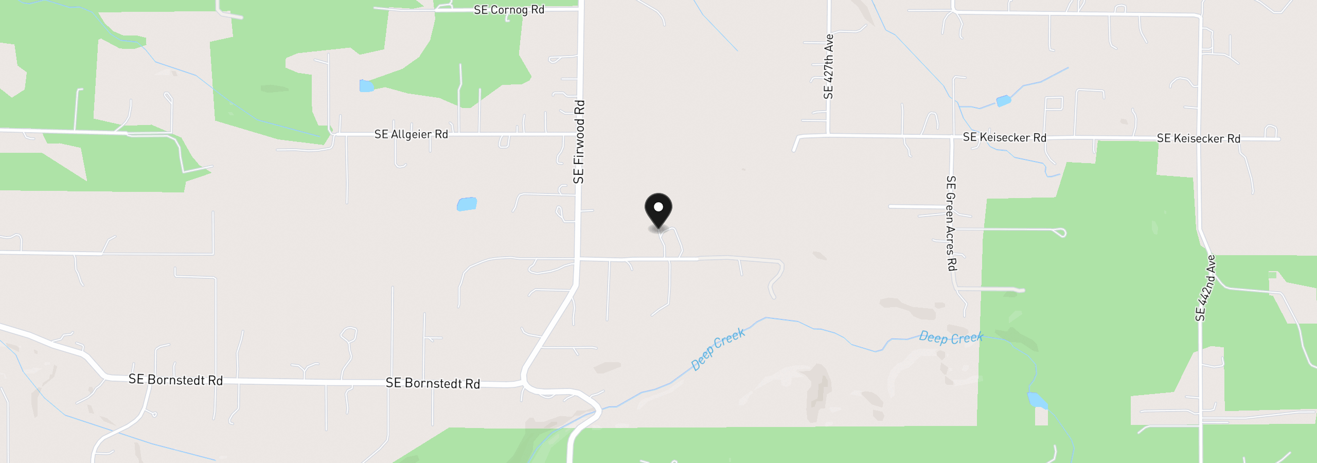 Map showing the location of 42101 SE Locksmith Ln, Sandy, OR 97055
