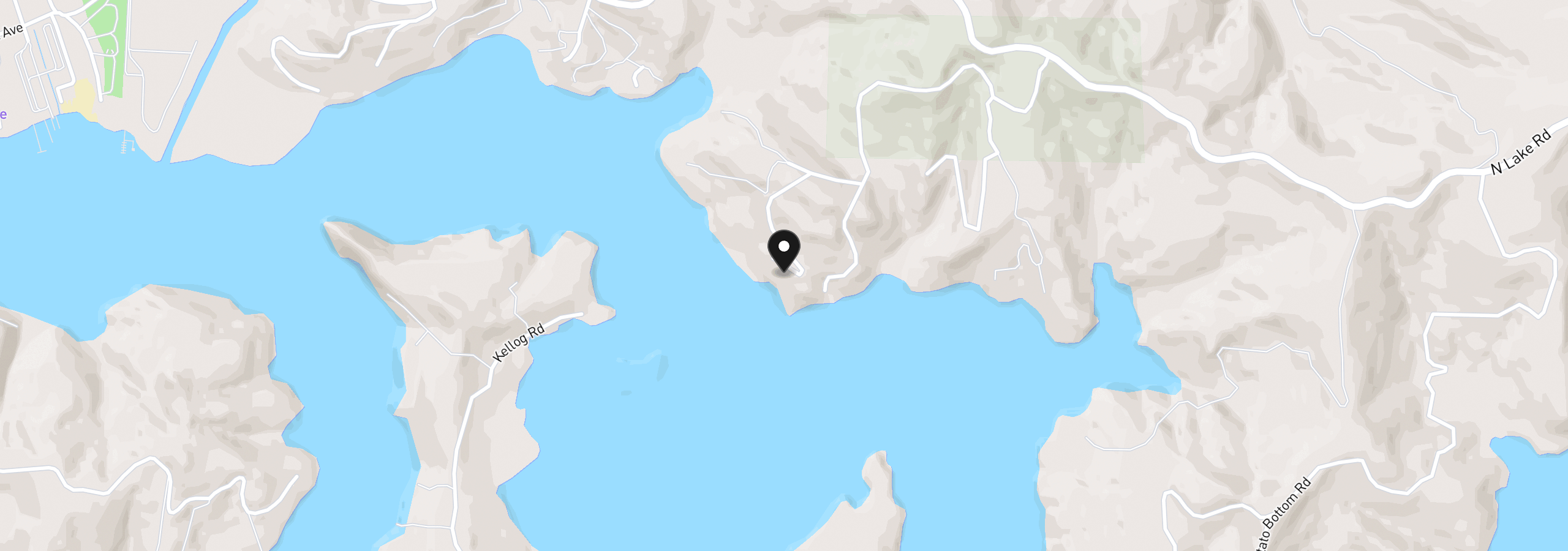Map showing the location of 71535 Sunny Cove Rd, Lakeside, OR 97449