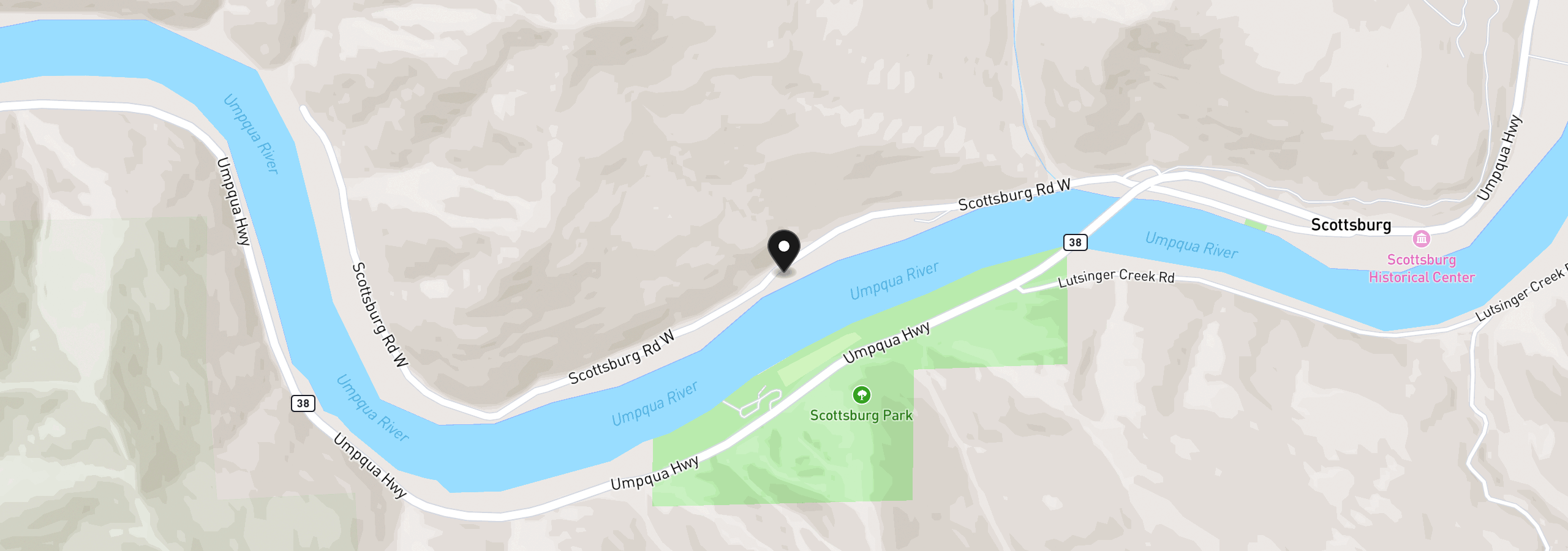 Map showing the location of 856 Scottsburg West Rd, Scottsburg, OR 97473