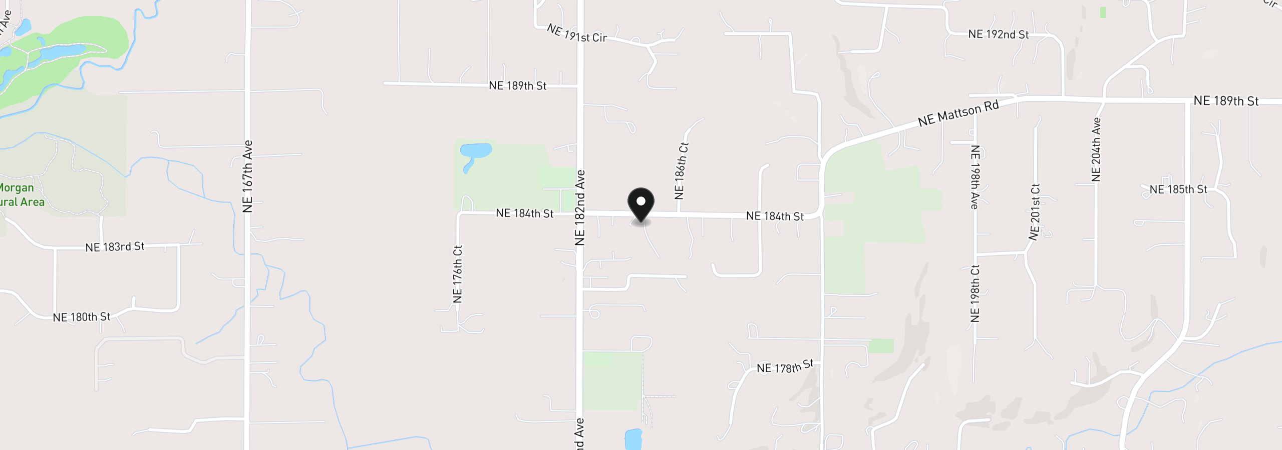 Map showing the location of 18413 NE 184th St, Brush Prairie, Wa 98606