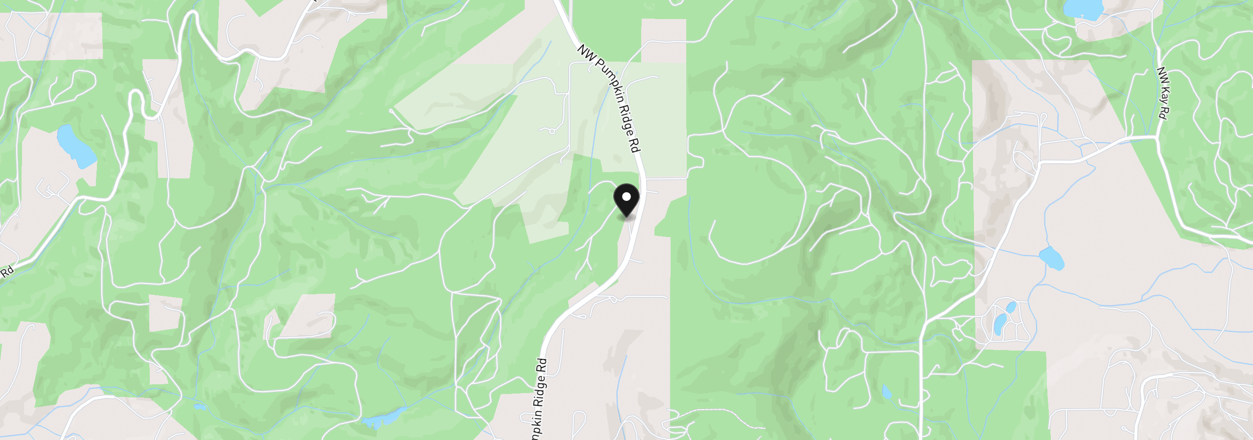 Map showing the location of 19267 NW Pumpkin Ridge Rd, North Plains, OR 97133