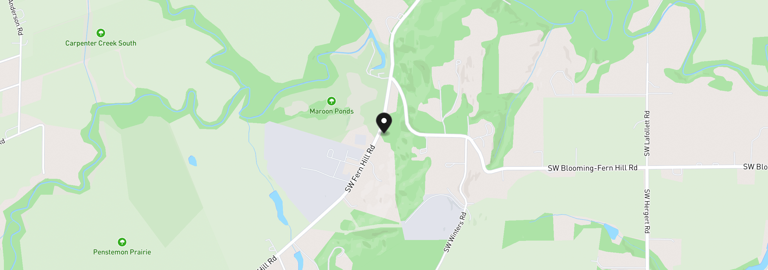 Map showing the location of 4240 SW Fern Hill Rd, Forest Grove, OR 97116
