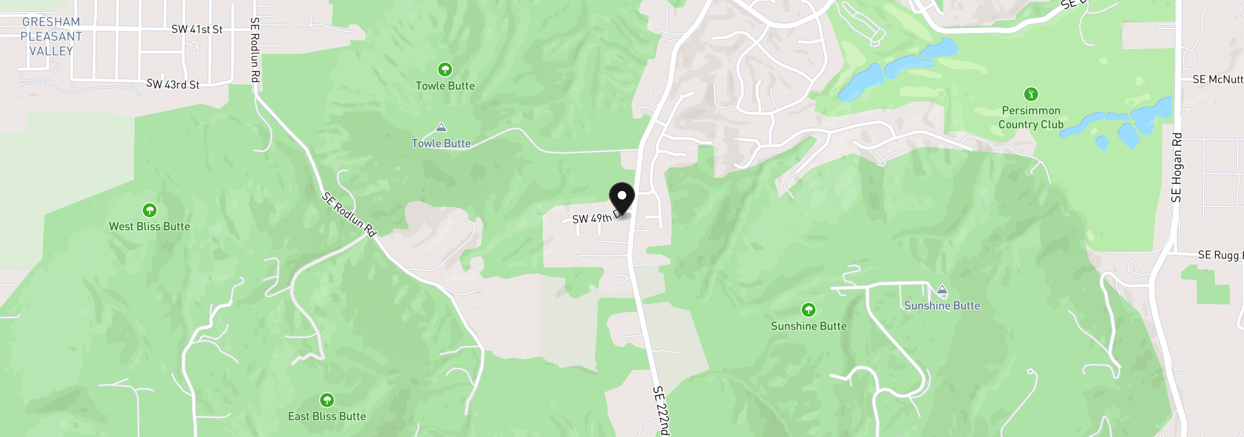 Map showing the location of 626 SW 49th Dr, Gresham, OR 97080