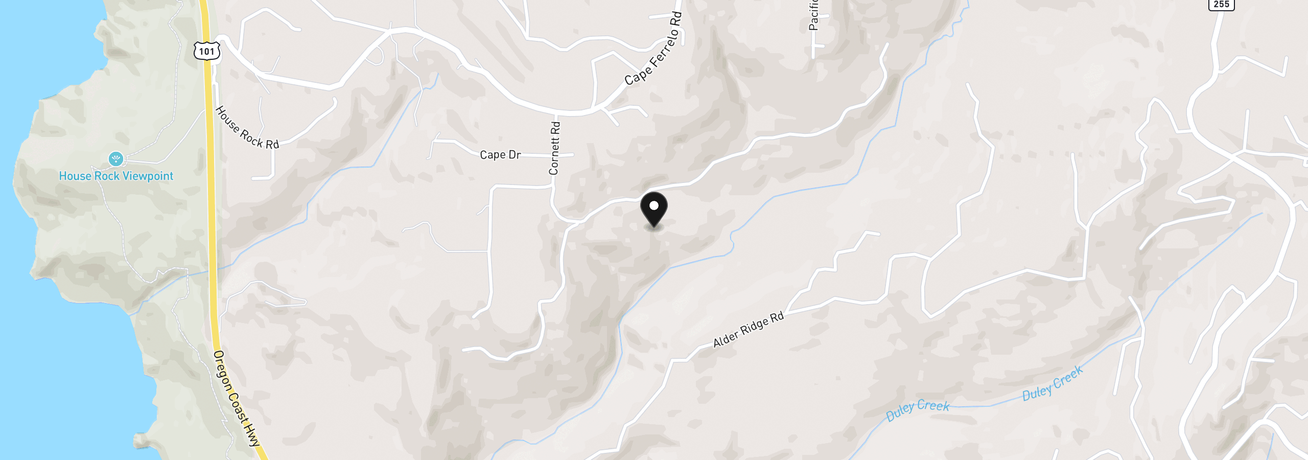 Map showing the location of 96134 Foxglove Way, Brookings, OR 97415