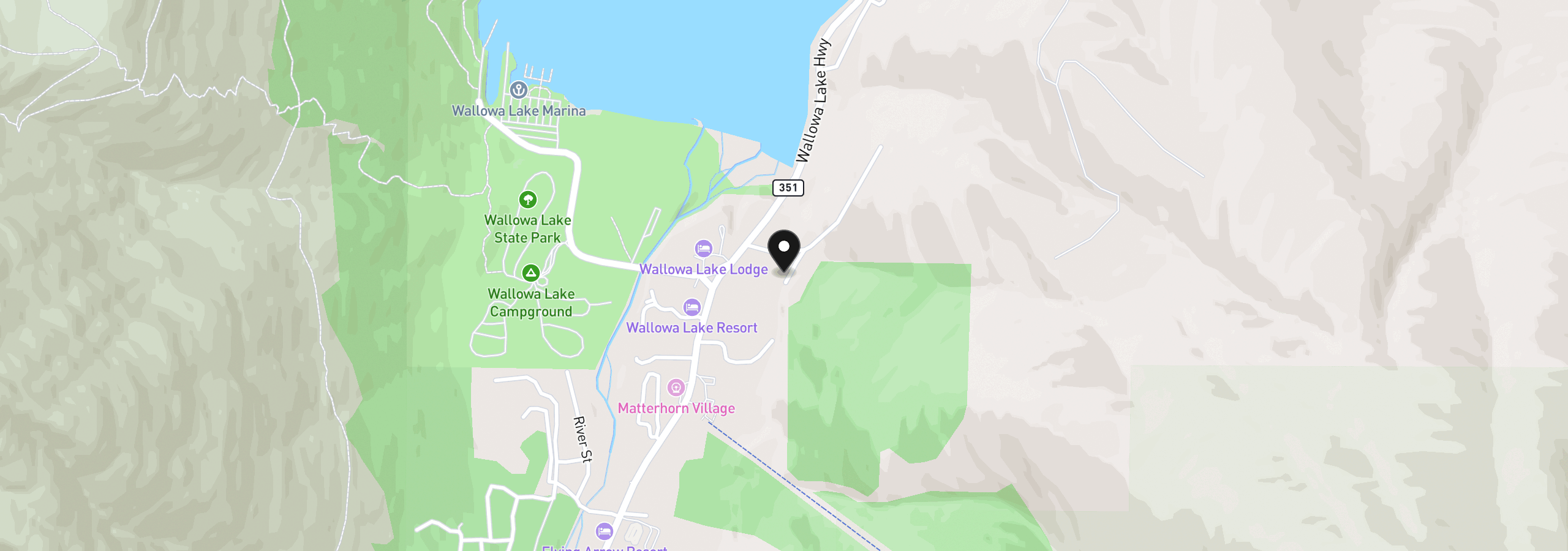 Map showing the location of 60664 Umatilla Rd, Joseph, OR 97846