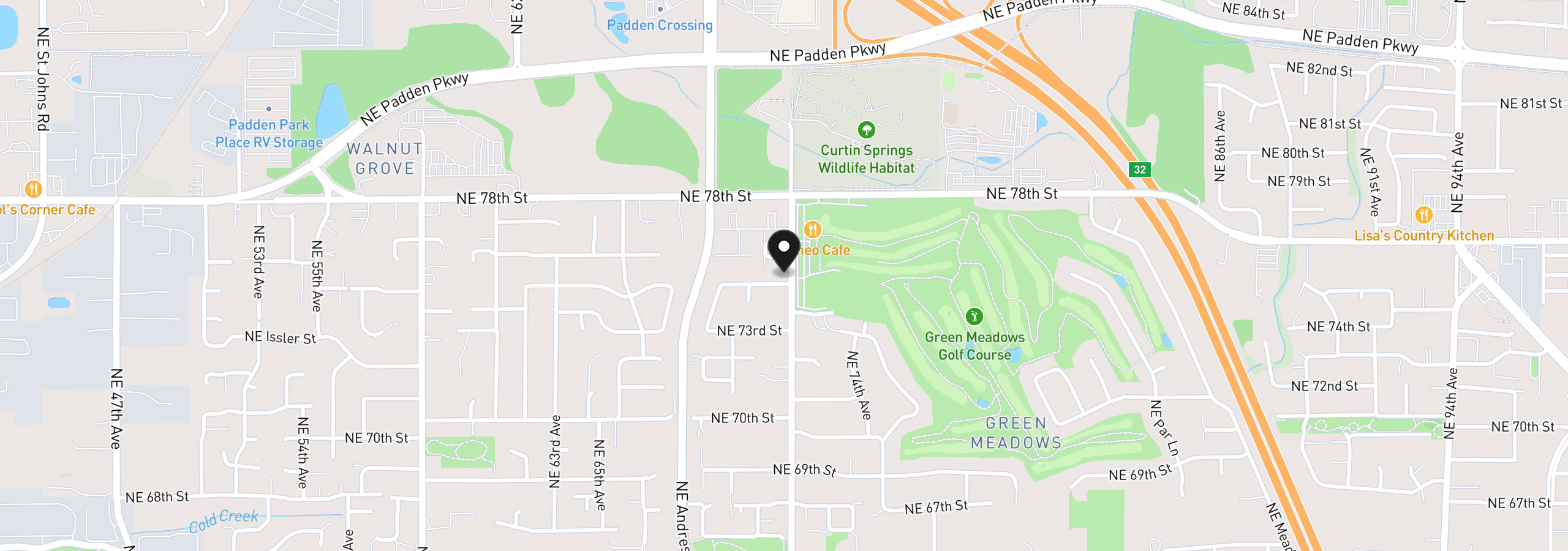 Map showing the location of 7108 NE 75th St, Vancouver, Wa 98661
