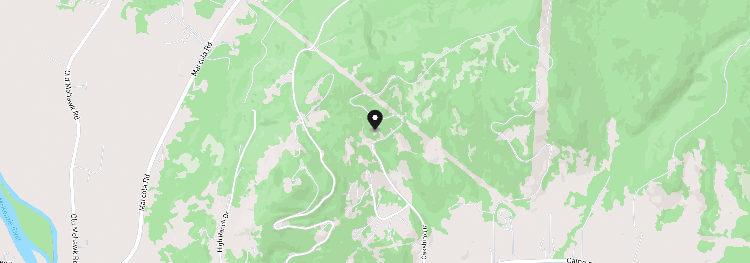 Map showing the location of Oakshire Dr 11, Springfield, OR 97478