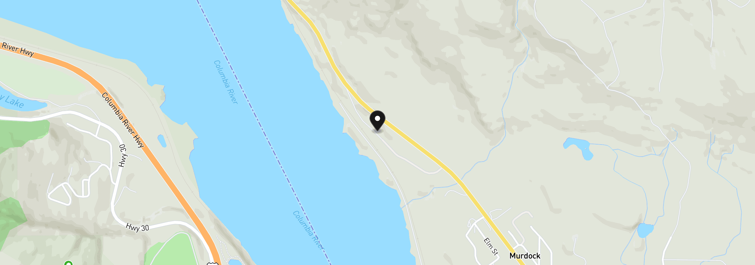Map showing the location of River View, Murdock, Wa 98635