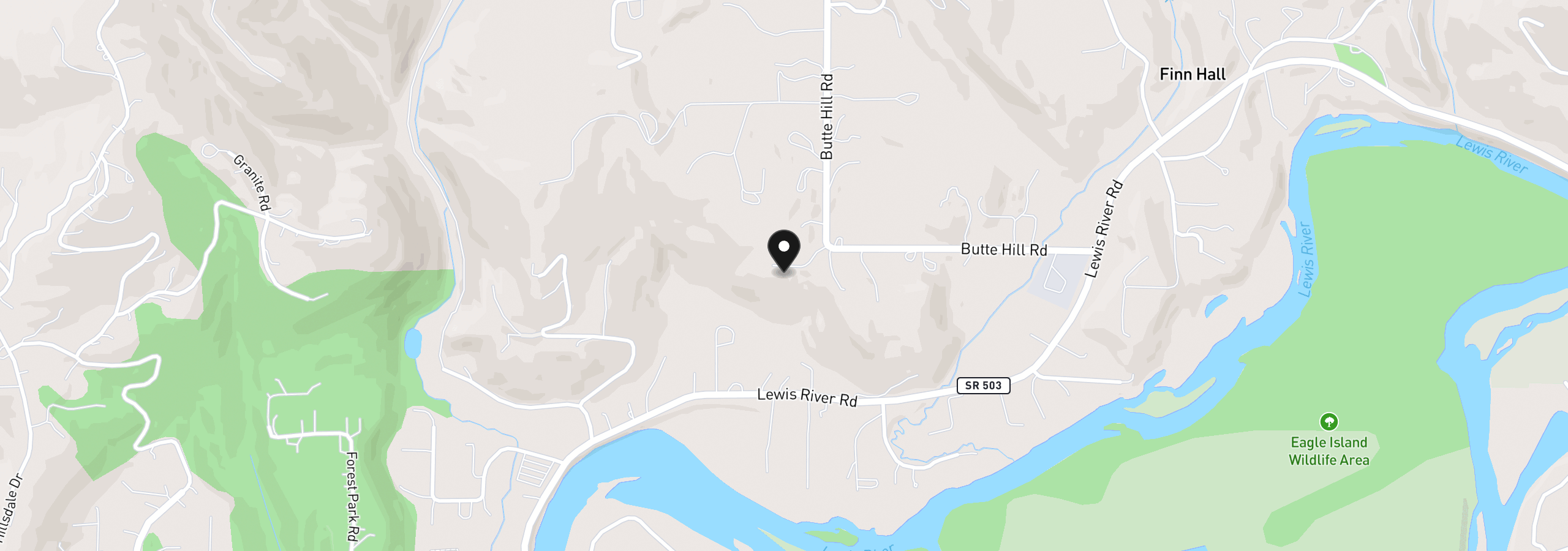 Map showing the location of 351 Butte Hill Rd, Woodland, Wa 98674