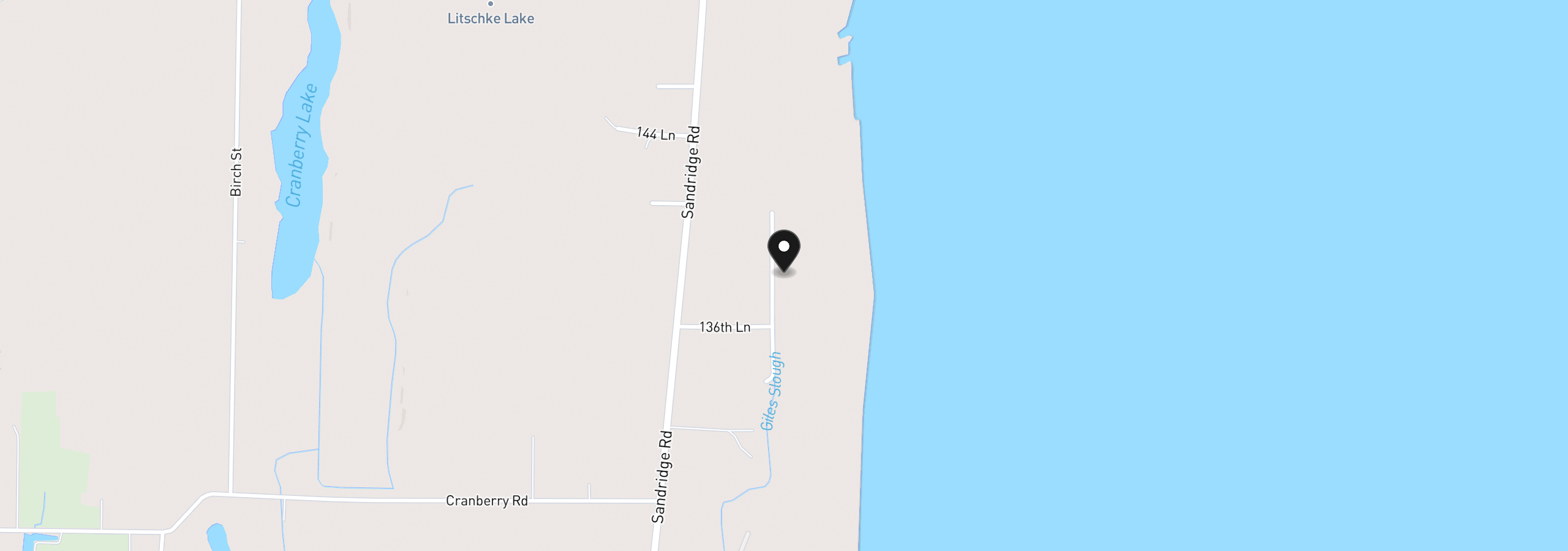 Map showing the location of 13706 Teal Ln, Long Beach, Wa 98631