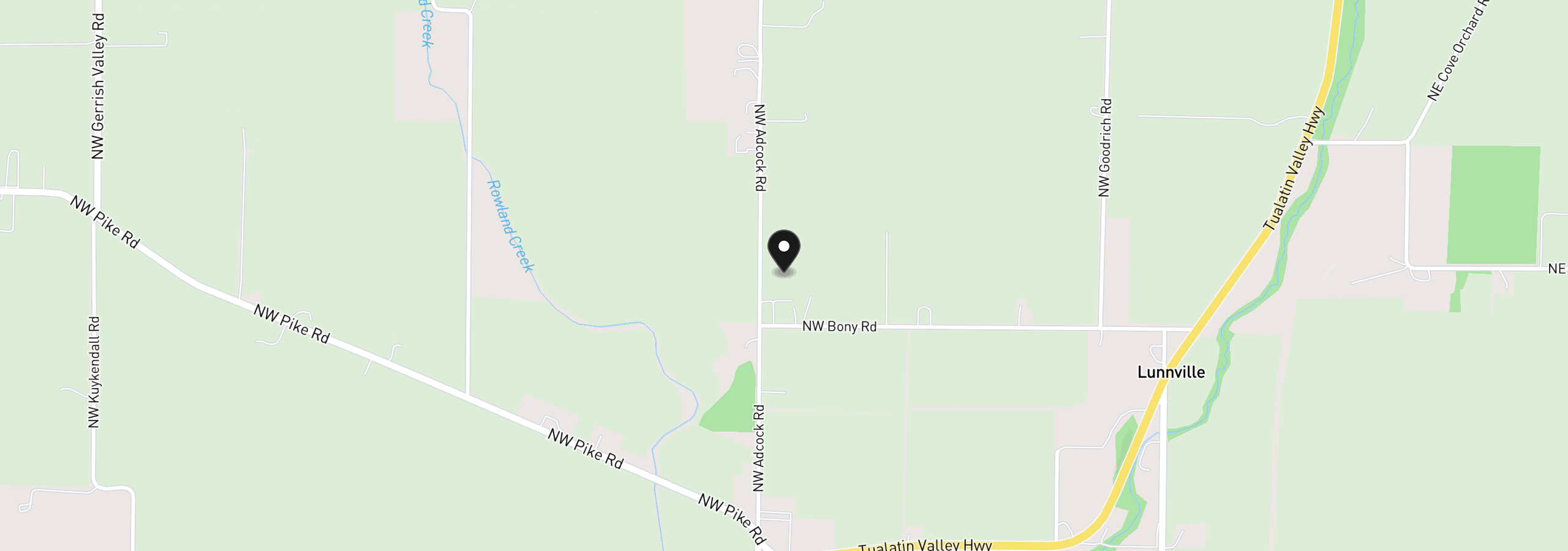 Map showing the location of 18700 NW Adcock Rd, Yamhill, OR 97148
