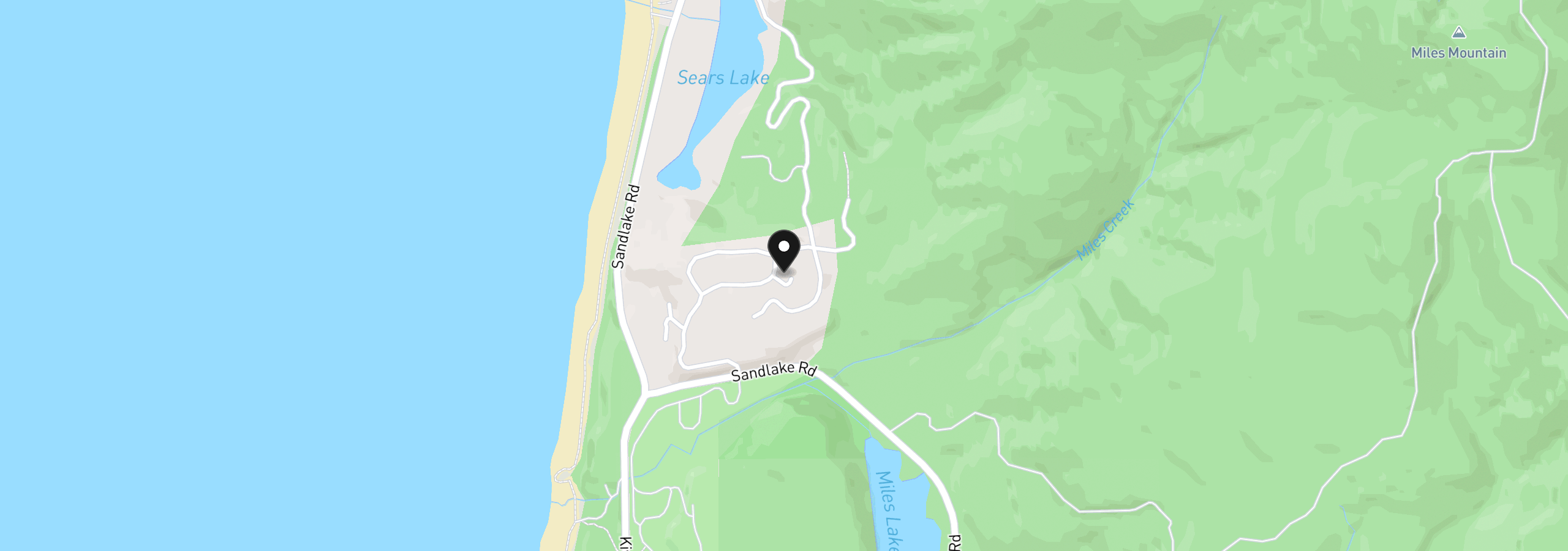 Map showing the location of 6405 Southview Ln 45, Cloverdale, OR 97112