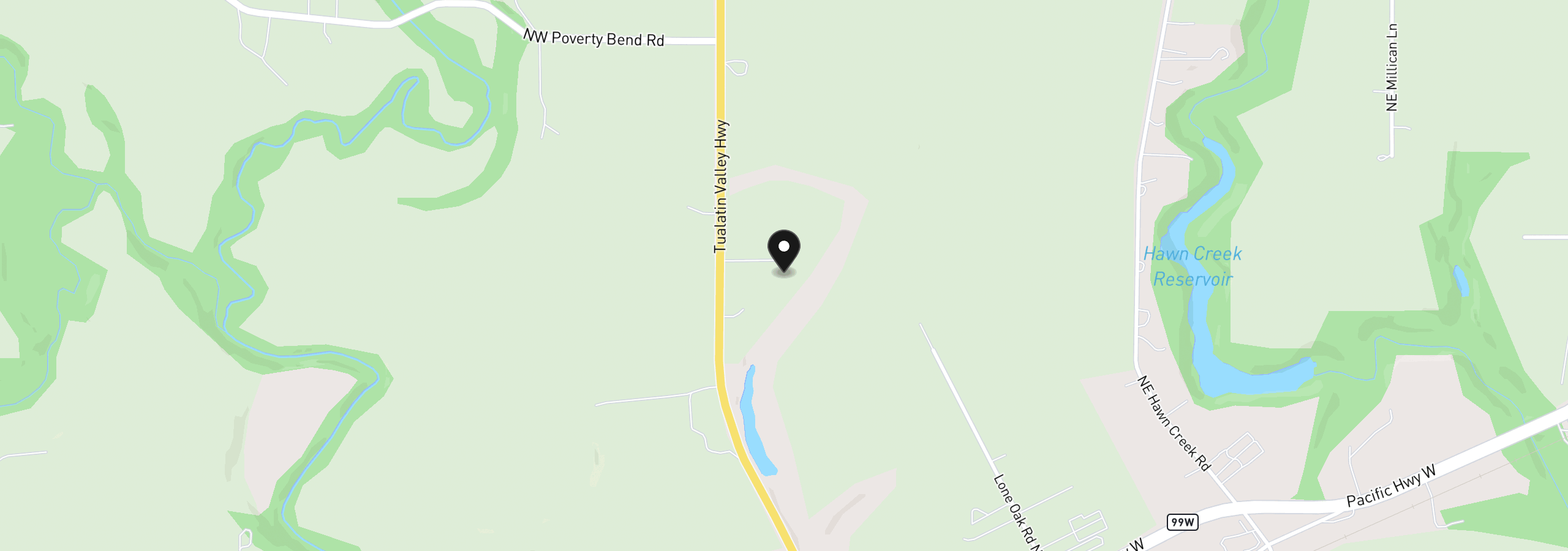 Map showing the location of 4150 Highway 47, McMinnville, OR 97128