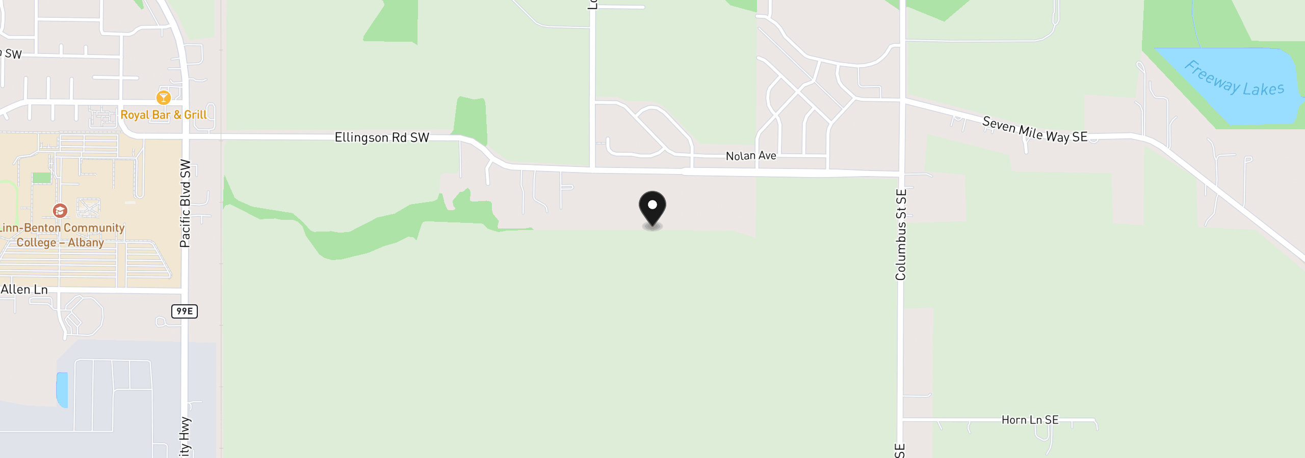 Map showing the location of 6753 Combine St SE, Albany, OR 97322
