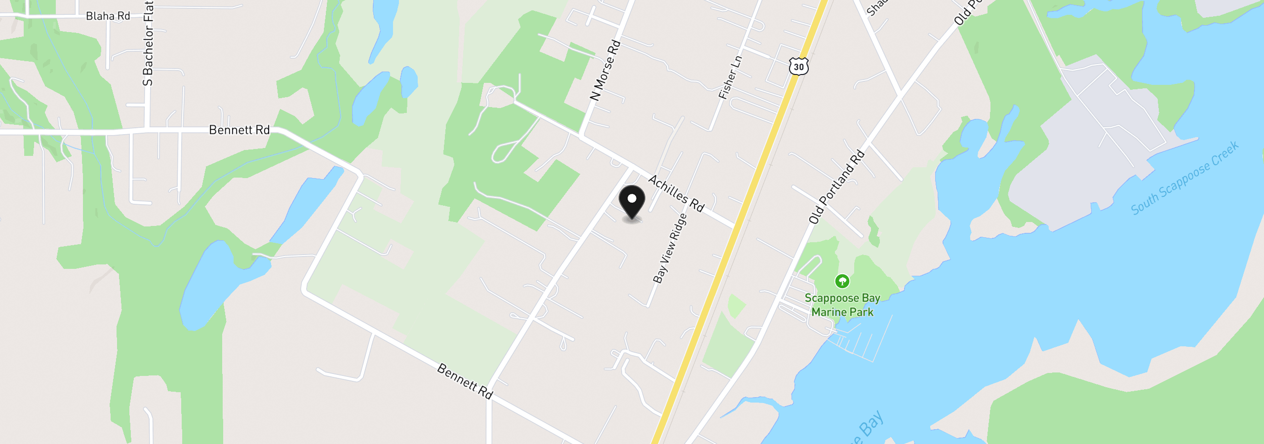 Map showing the location of 57636 S Morse Rd, Warren, OR 97053