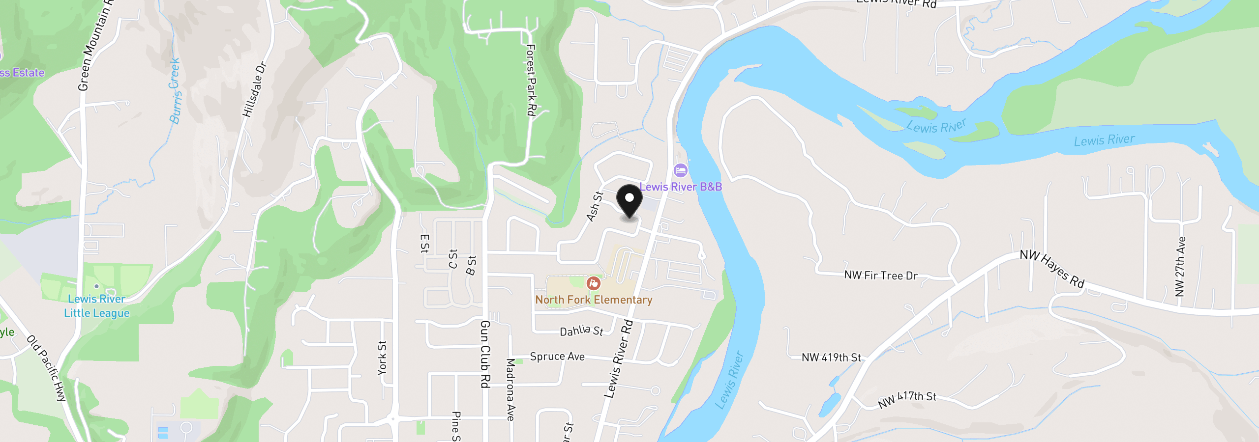Map showing the location of 2231 McCracken Rd Lot 8, Woodland, Wa 98674