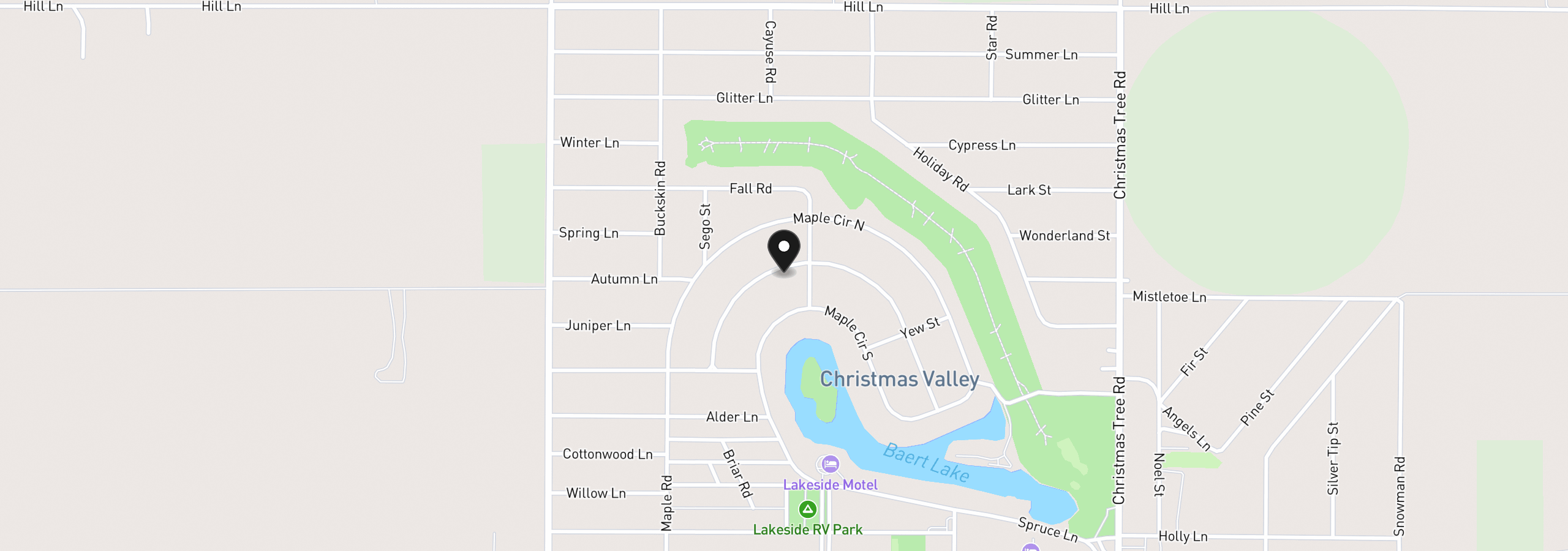 Map showing the location of Elm Ln L5200, Christmas Valley, OR 97641