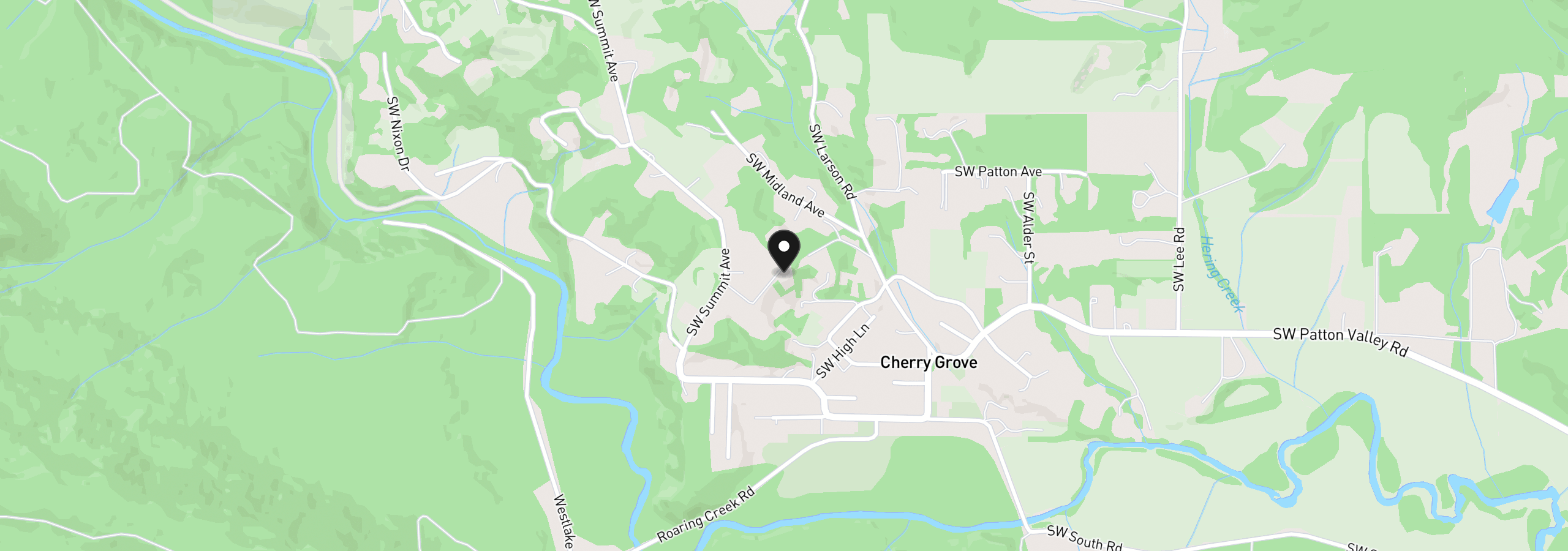 Map showing the location of 9824 SW Summit Ave, Gaston, OR 97119