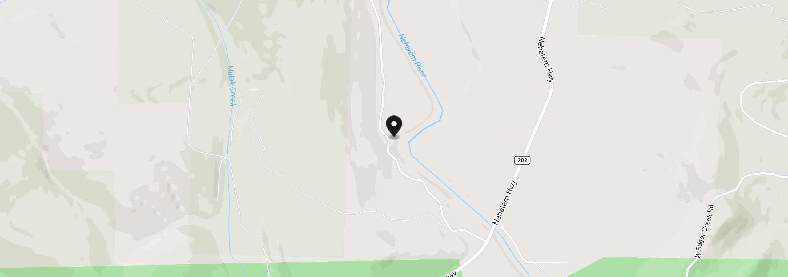 Map showing the location of Northrup Creek Rd, Birkenfeld, OR 97016