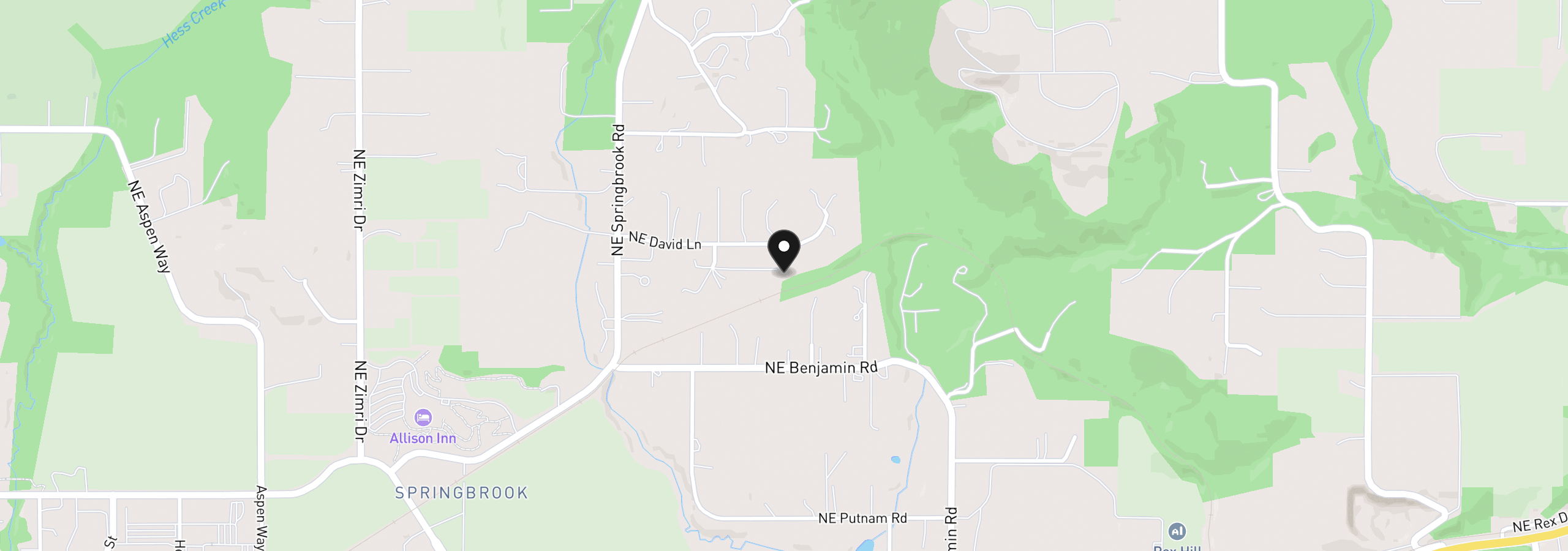 Map showing the location of 14788 NE David Ct, Newberg, OR 97132