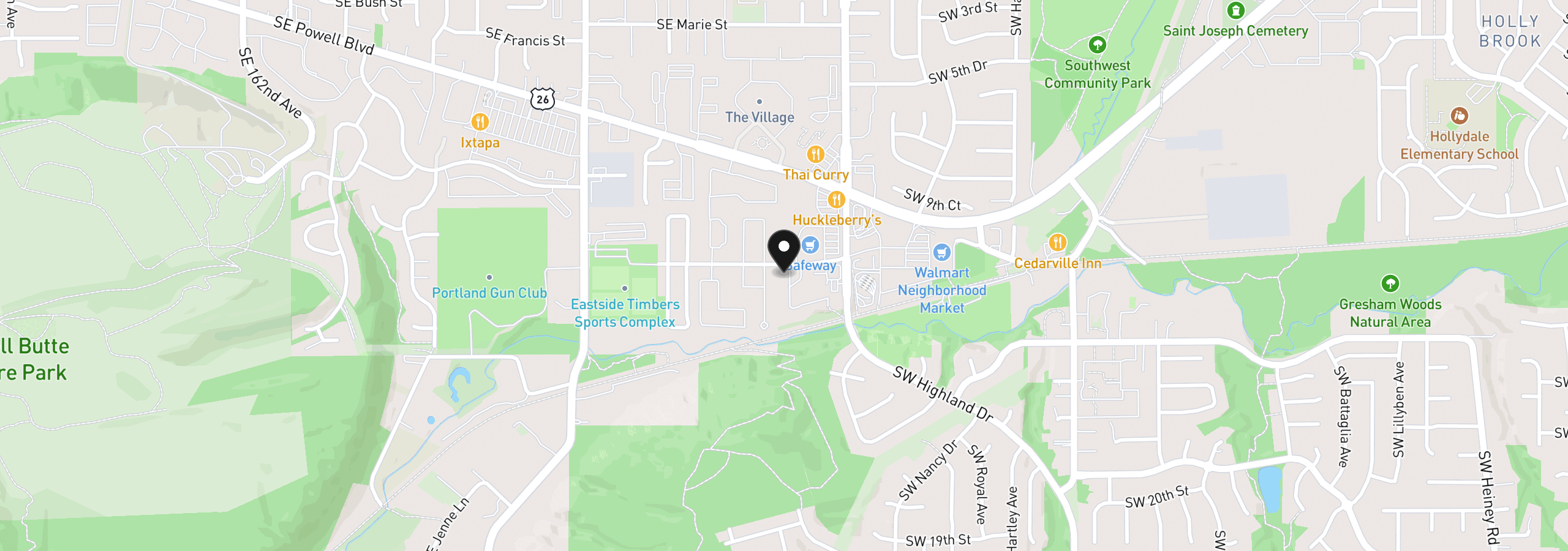Map showing the location of 4604 SW 11th St, Gresham, OR 97080