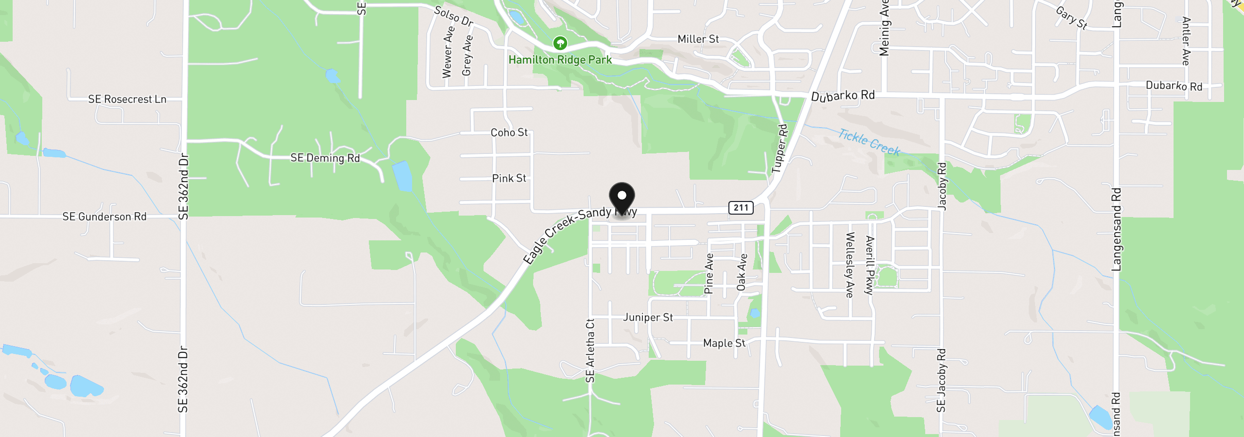 Map showing the location of 37935 Killarney St, Sandy, OR 97055