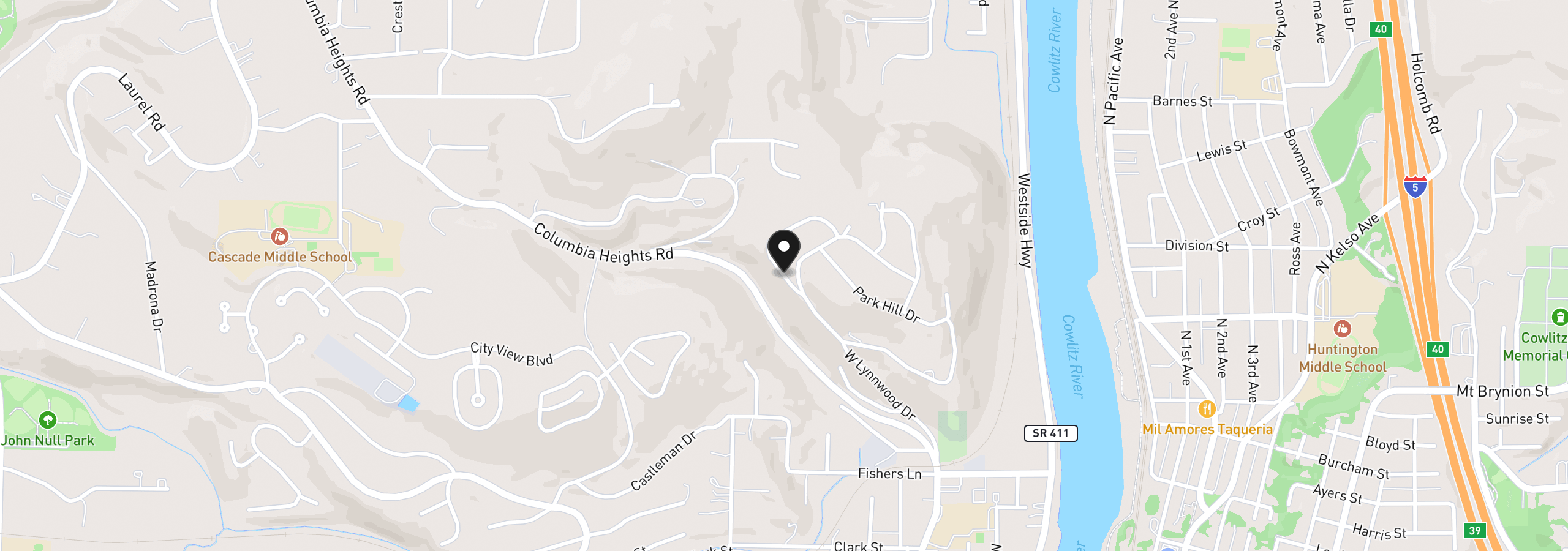 Map showing the location of 2429 Archwood Dr, Longview, Wa 98632