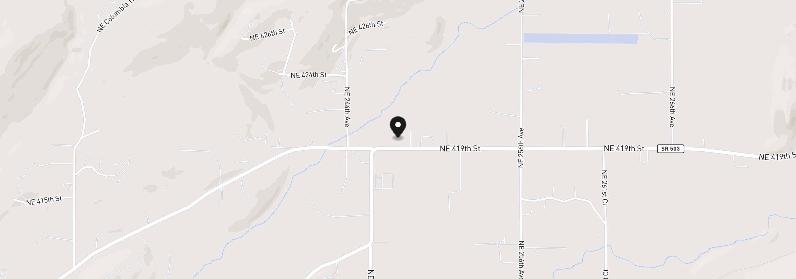 Map showing the location of 24716 NE 419th St, Amboy, Wa 98601