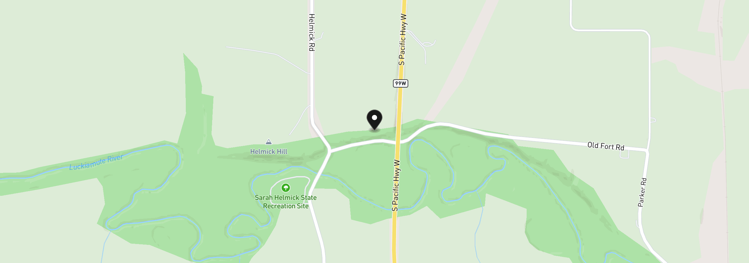 Map showing the location of 10042 Helmick Rd, Monmouth, OR 97361