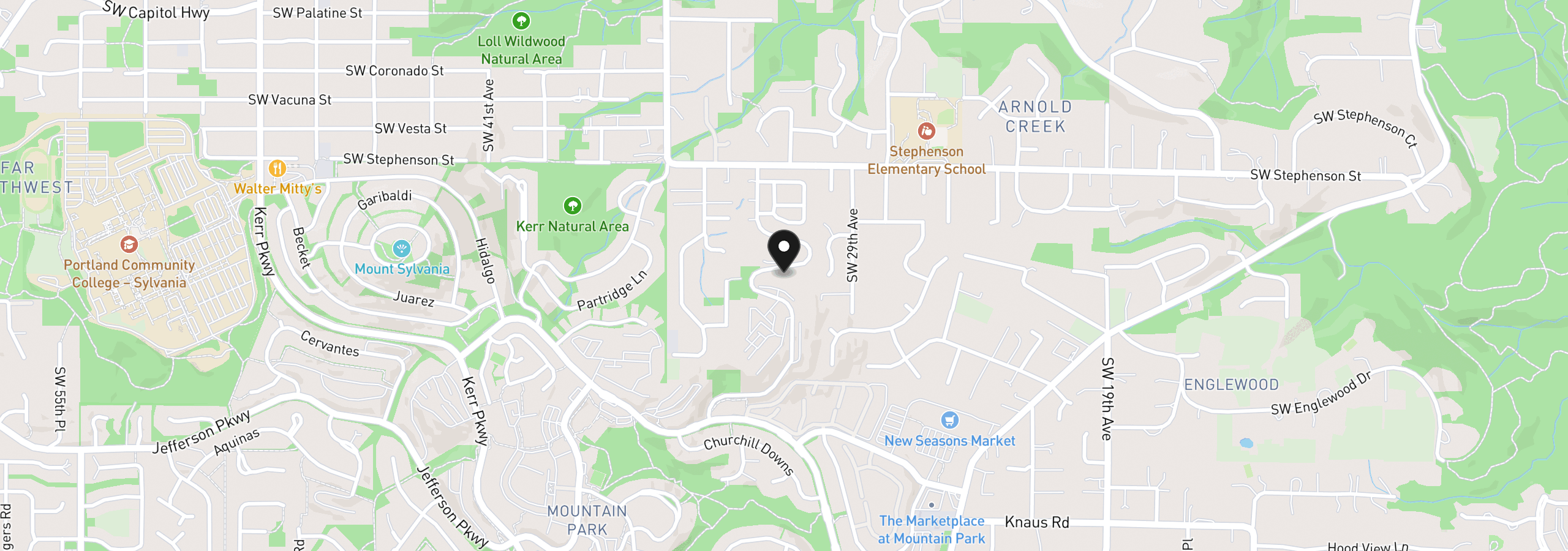 Map showing the location of 48 Eagle Crest Dr 2e, Lake Oswego, OR 97035