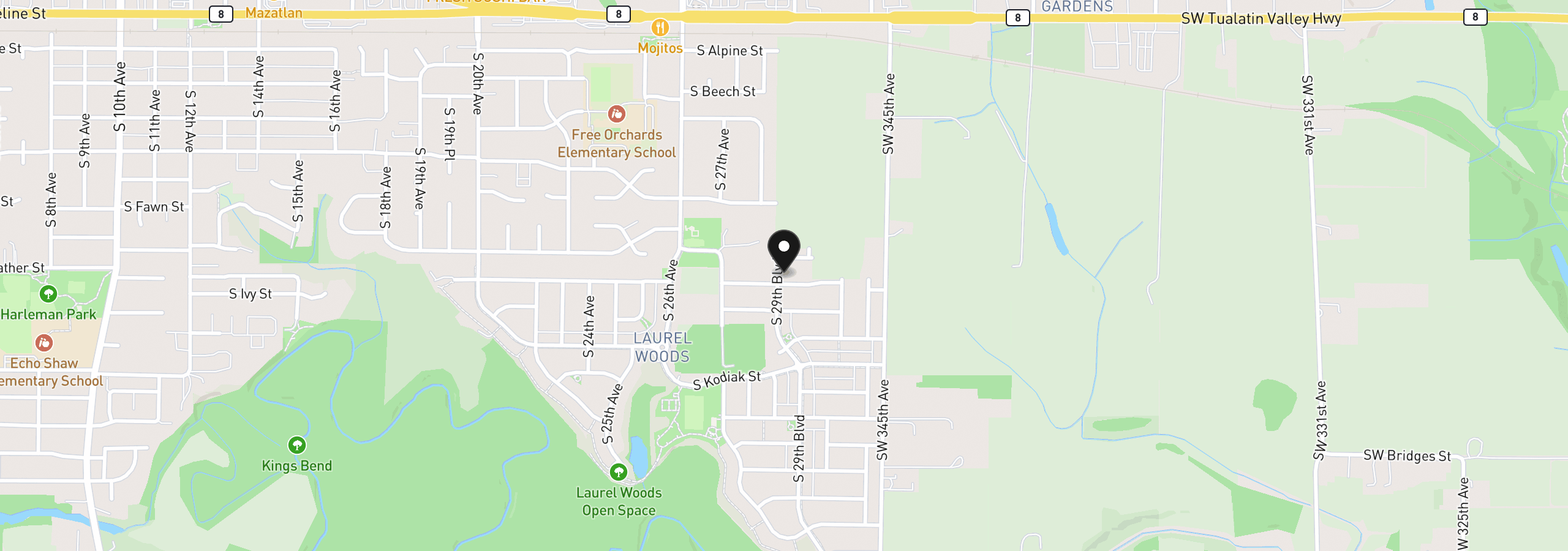 Map showing the location of 2700 S Heather St 863, Cornelius, OR 97124