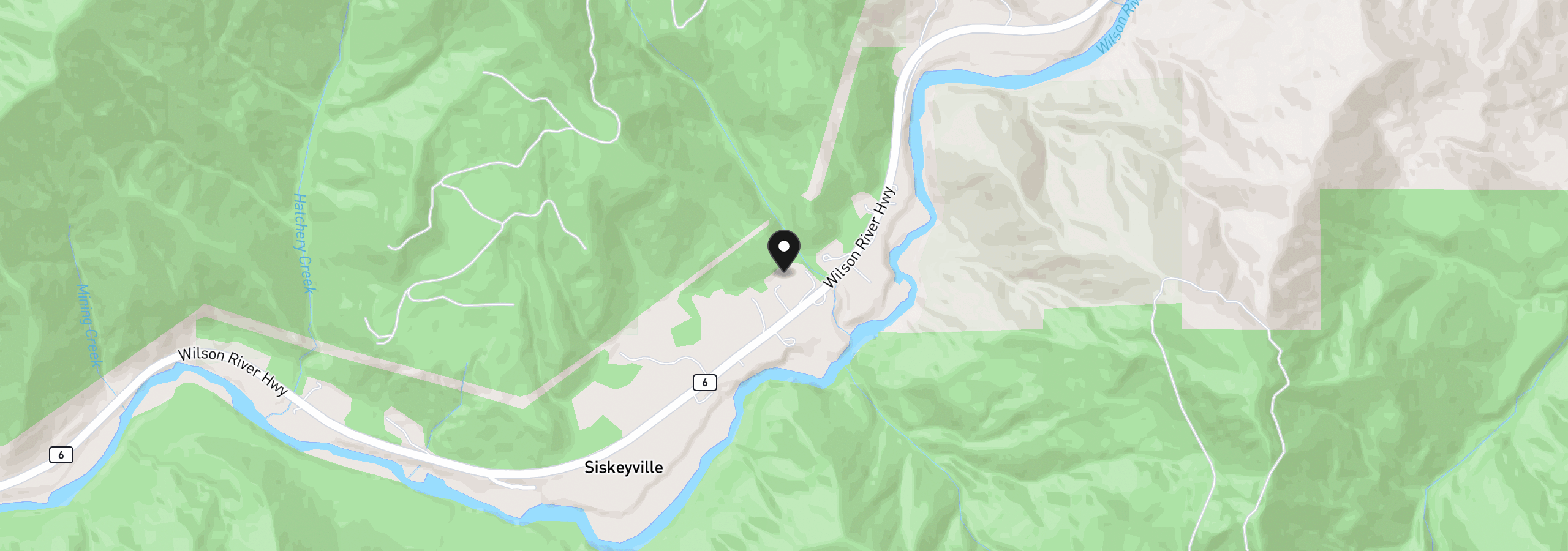 Map showing the location of 00201 Wilson River Hwy, Tillamook, OR 97141