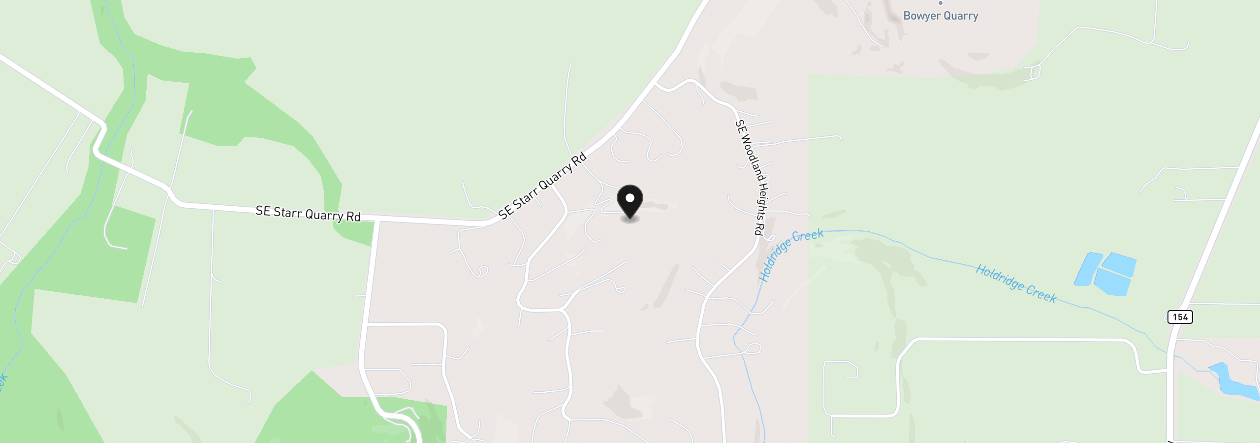 Map showing the location of 9500 SE Starr Quarry Rd, Amity, OR 97101