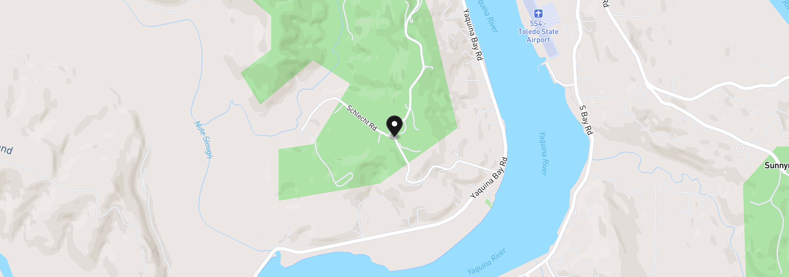 Map showing the location of Tl 1600 Criteser Loop, Toledo, OR 97391
