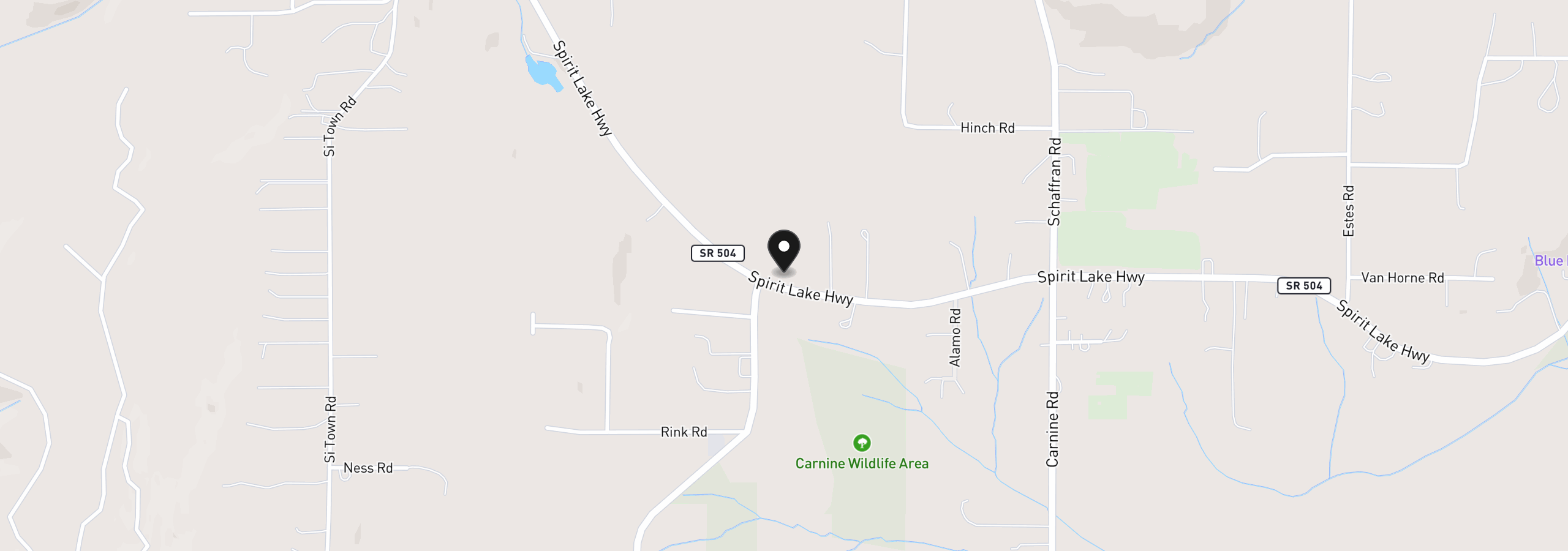 Map showing the location of 2008 Spirit Lake Hwy, Castle Rock, Wa 98611
