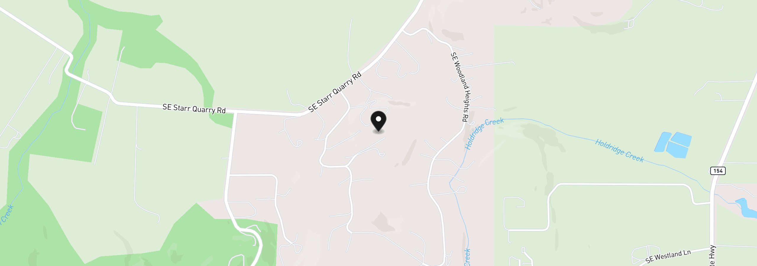 Map showing the location of 9500 SE Woodland Ct, Amity, OR 97101