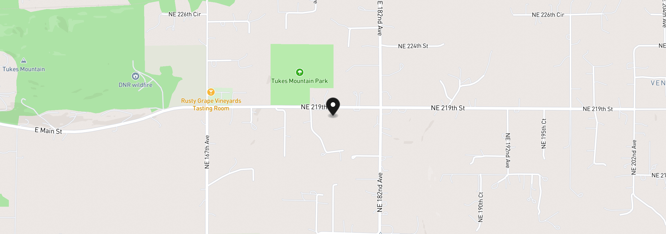 Map showing the location of 21815 NE 176th Ave, Battle Ground, Wa 98604