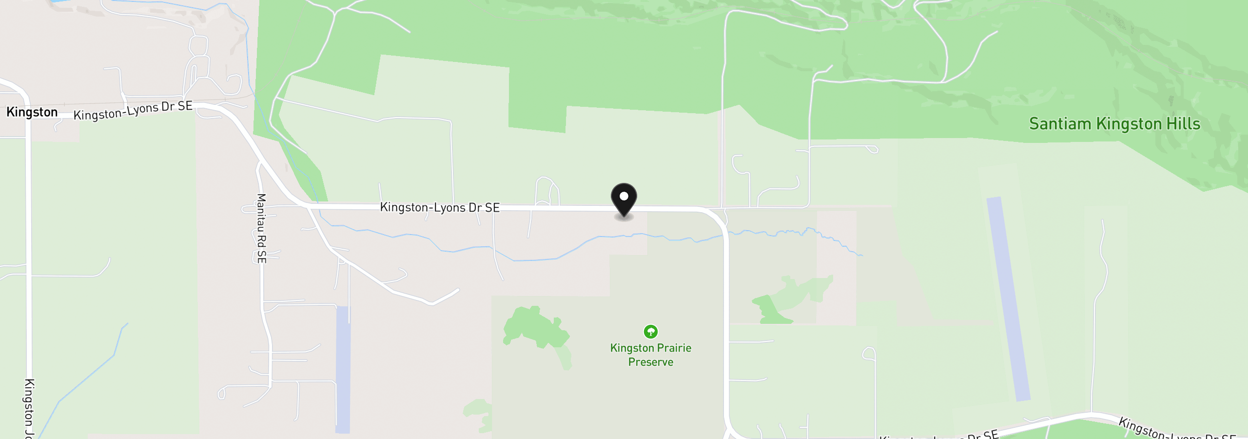 Map showing the location of 41682 Kingston Lyons Dr, Stayton, OR 97383