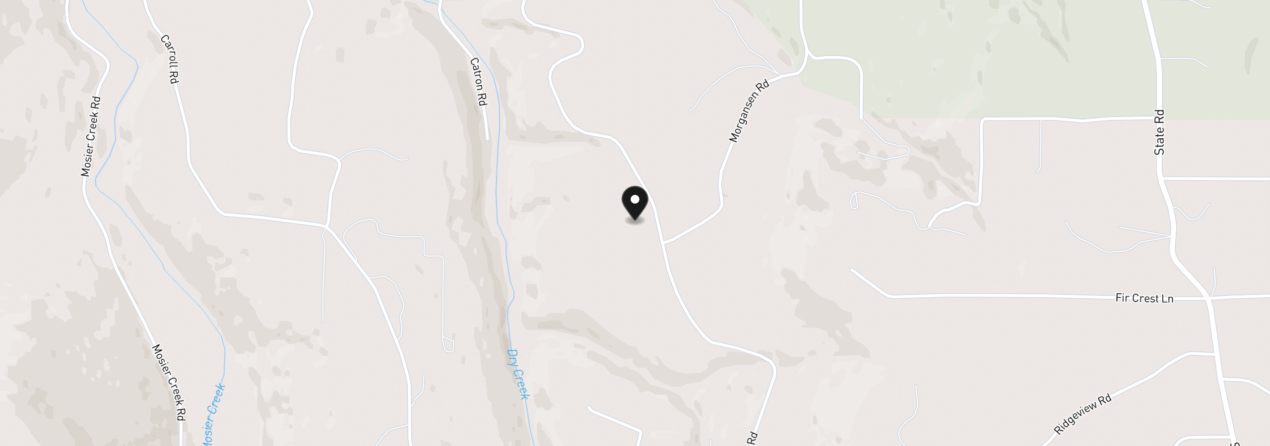 Map showing the location of Dry Creek Rd, Mosier, OR 97040