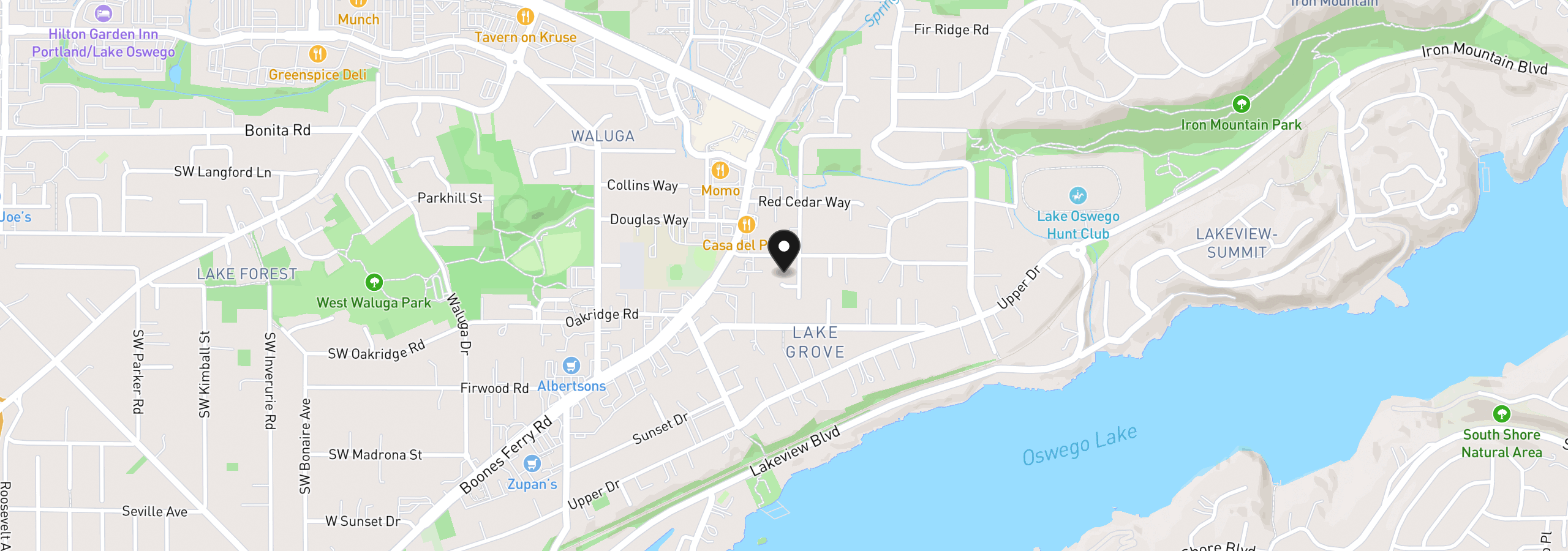 Map showing the location of 3745 Division Ct, Lake Oswego, OR 97035