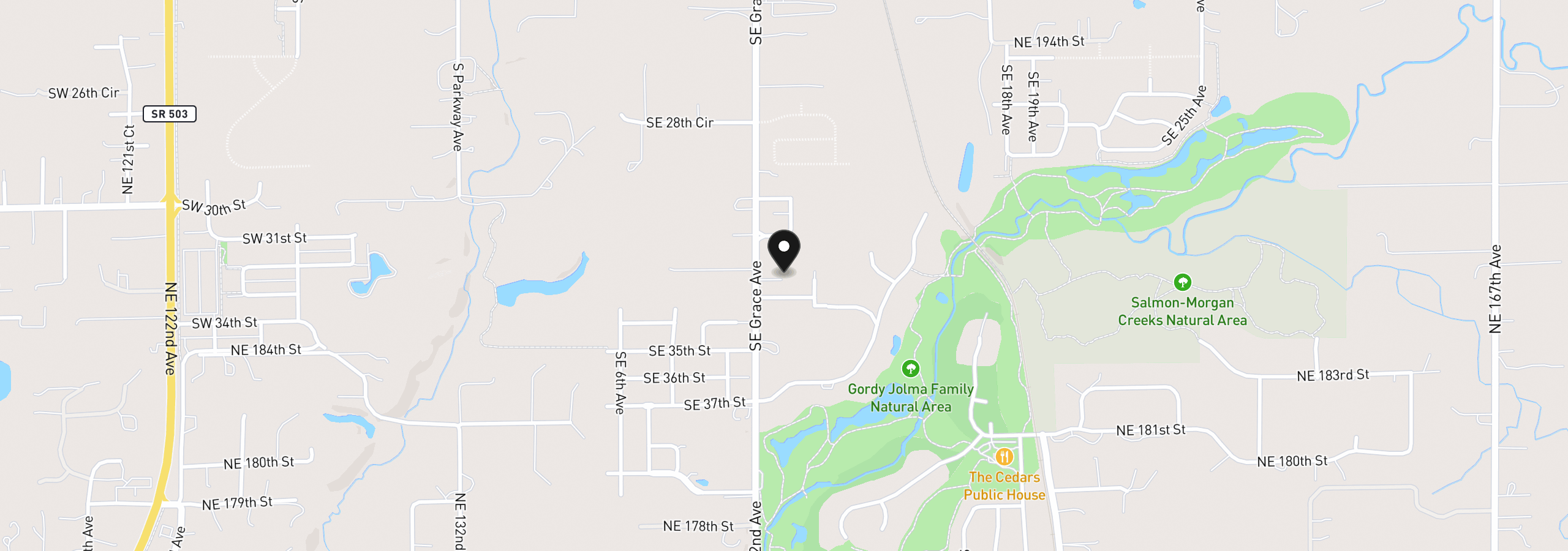 Map showing the location of 3008 SE 11th Ave, Battle Ground, Wa 98604