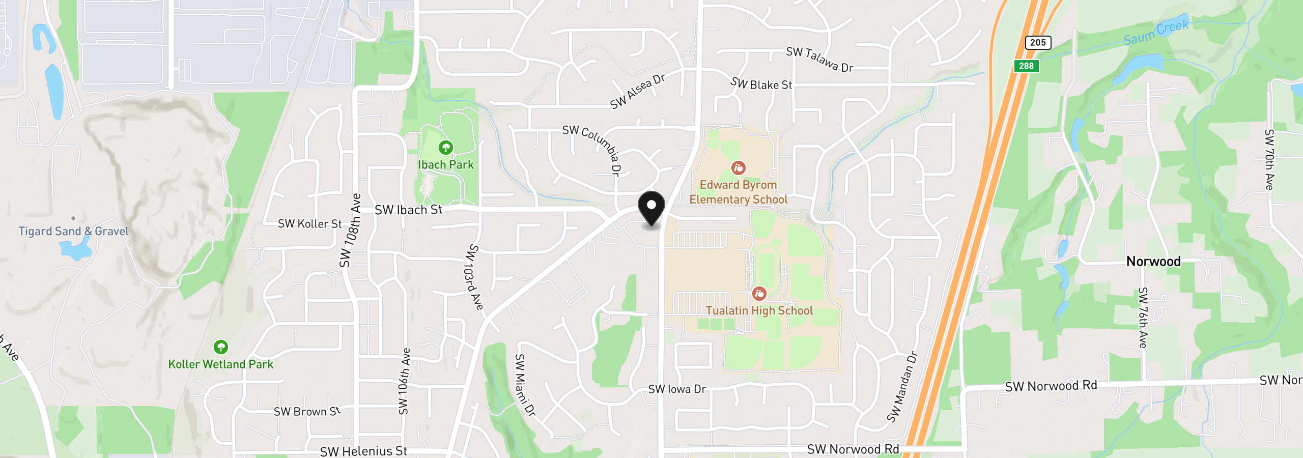 Map showing the location of 22020 SW Grahams Ferry Rd Apt C, Tualatin, OR 97062