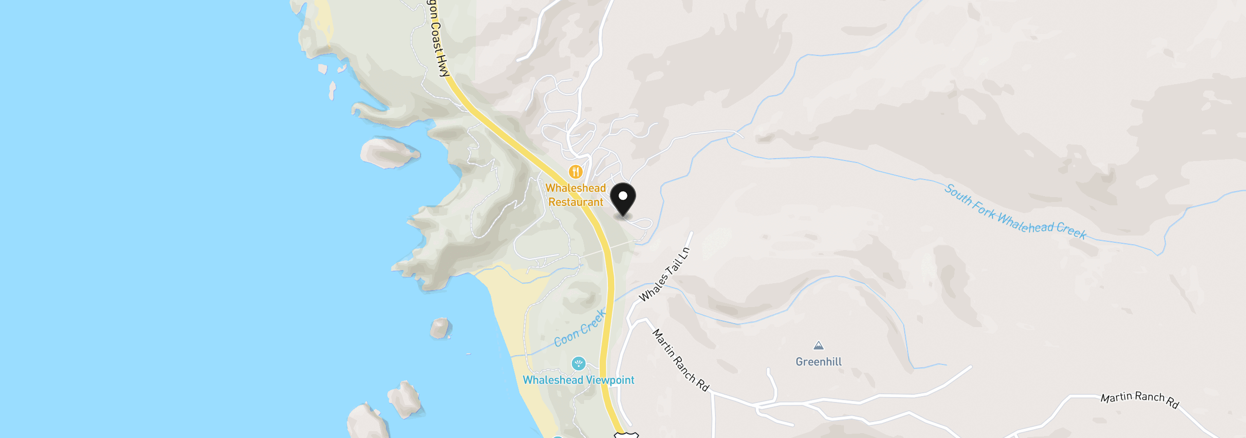 Map showing the location of 19921 Whaleshead Rd C1, Brookings, OR 97415