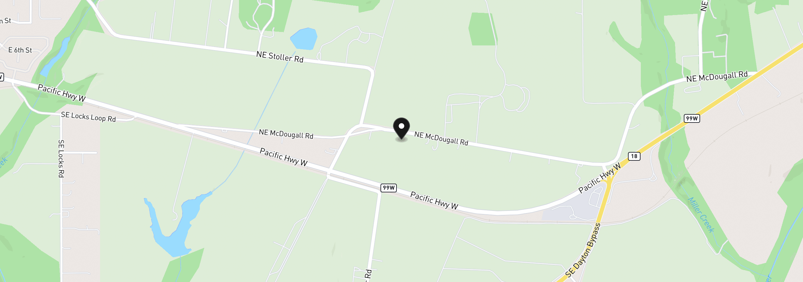 Map showing the location of 15630 NE McDougall Rd, Dayton, OR 97114