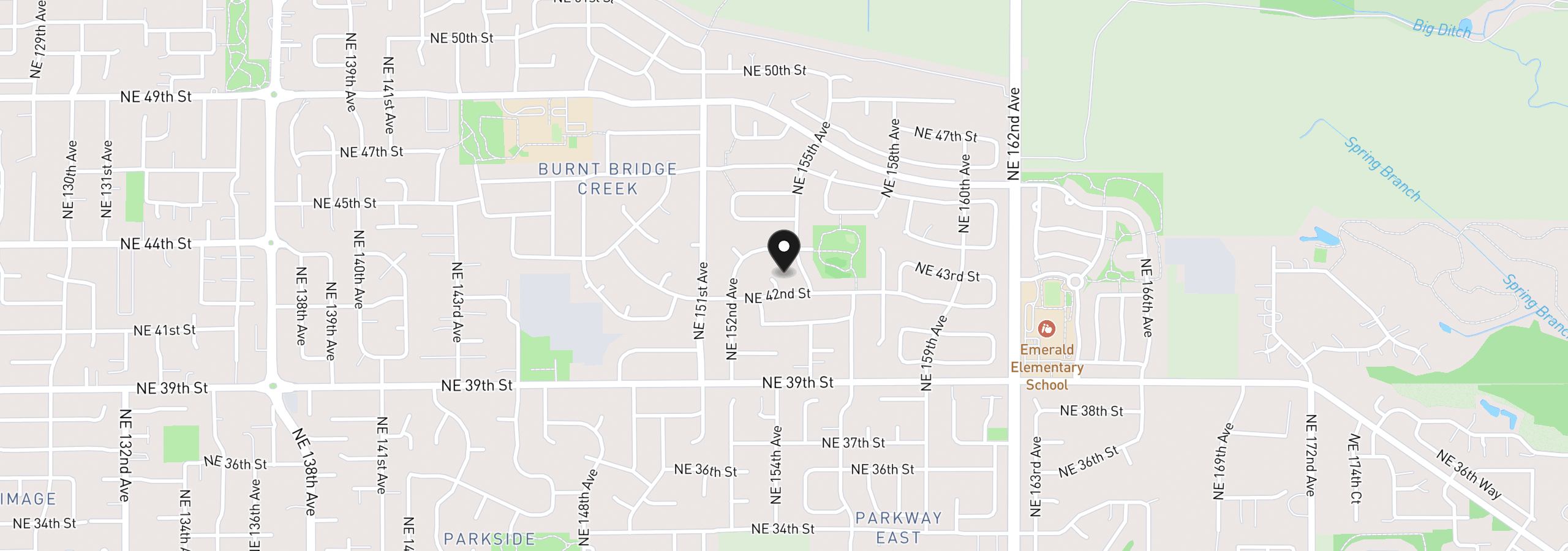 Map showing the location of 4211 NE 154th Ct, Vancouver, Wa 98682