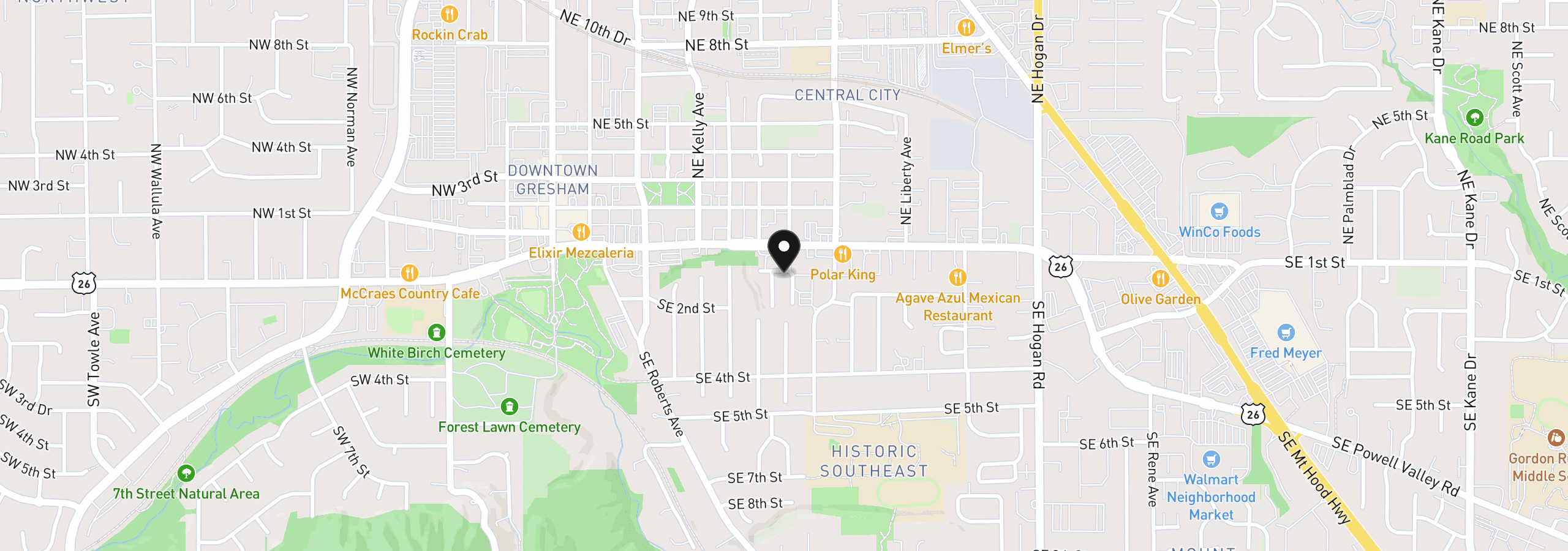 Map showing the location of 790 SE 1st St, Gresham, OR 97080