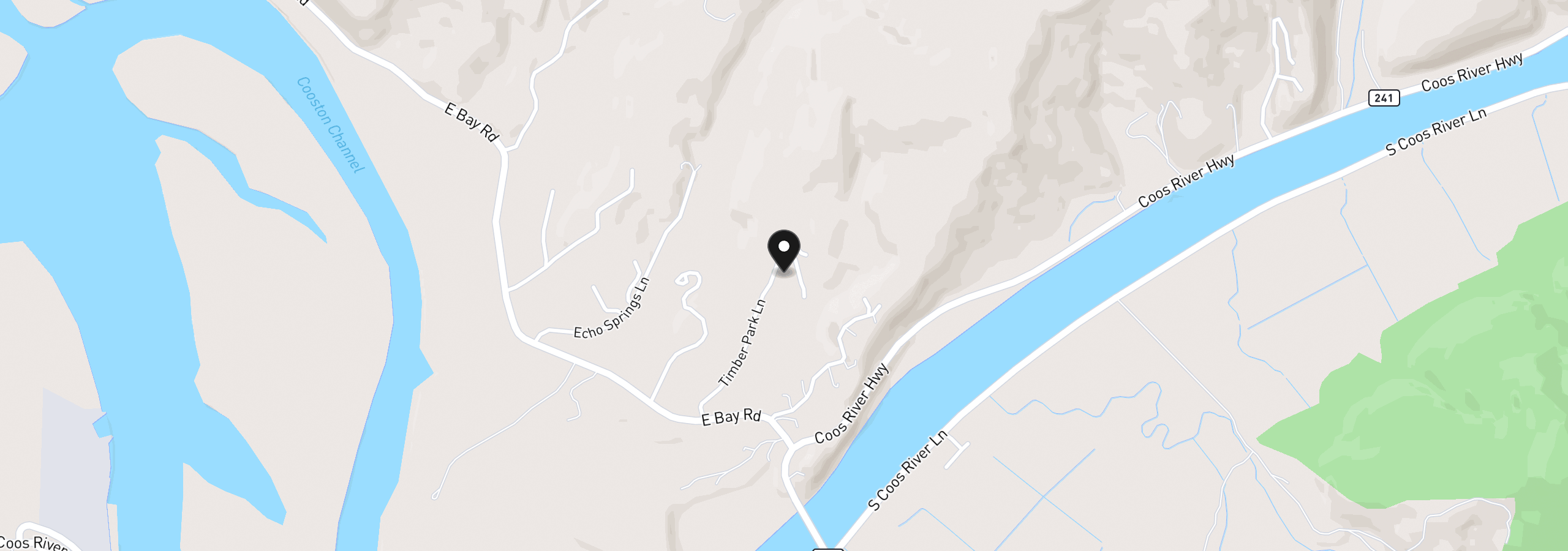 Map showing the location of 95048 Timber Park Ln, Coos Bay, OR 97420